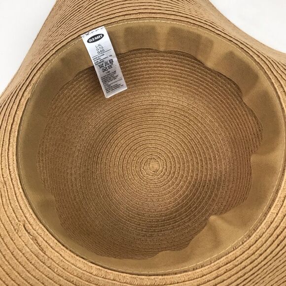 Old Navy Tan Woven Straw 5” Brim Beach Sun Hat - Picture 8 of 11